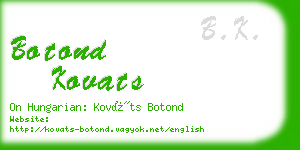 botond kovats business card